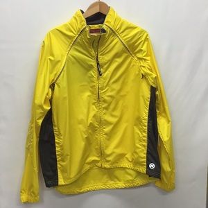 Novara cycling full zip vented all weather convertible yellow jacket
